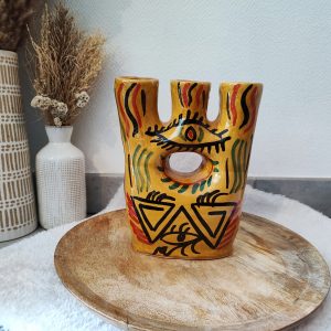 bougeoir jaune