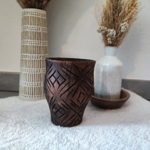 pot en bois noyer