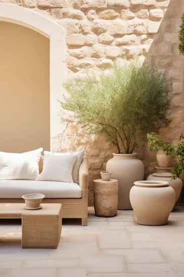 Appartement marocain plantes et coussins