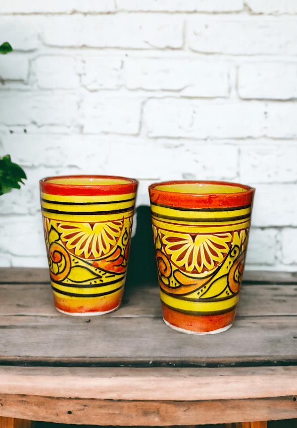 Set 2 verres OURIA jaune